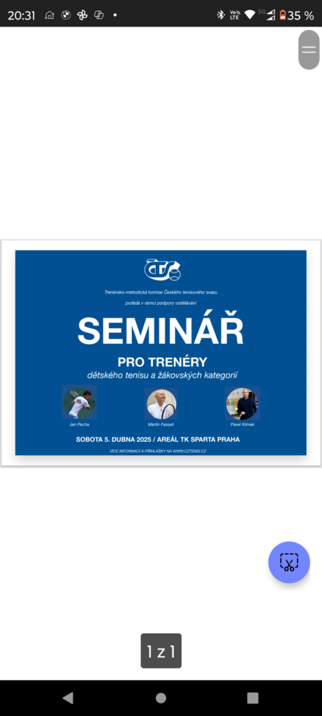 Teoreticko- praktický seminář pro trenéry