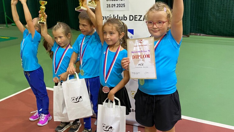 Výběr mini tenistů ze Západních Čech druhý na mistrovství republiky